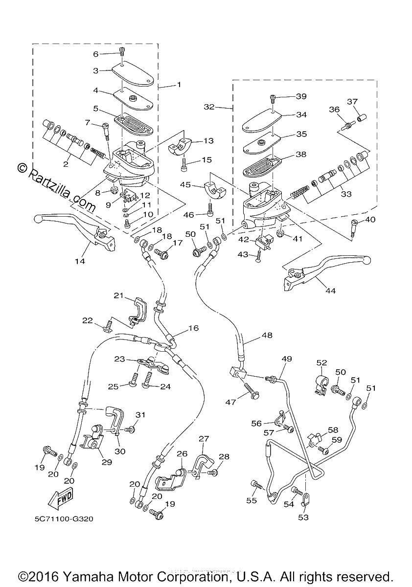 Diagrama de FRONT MASTER CYLINDER