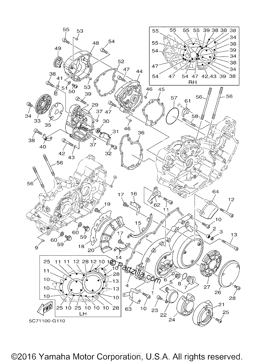 Diagrama de CRANKCASE COVER 1