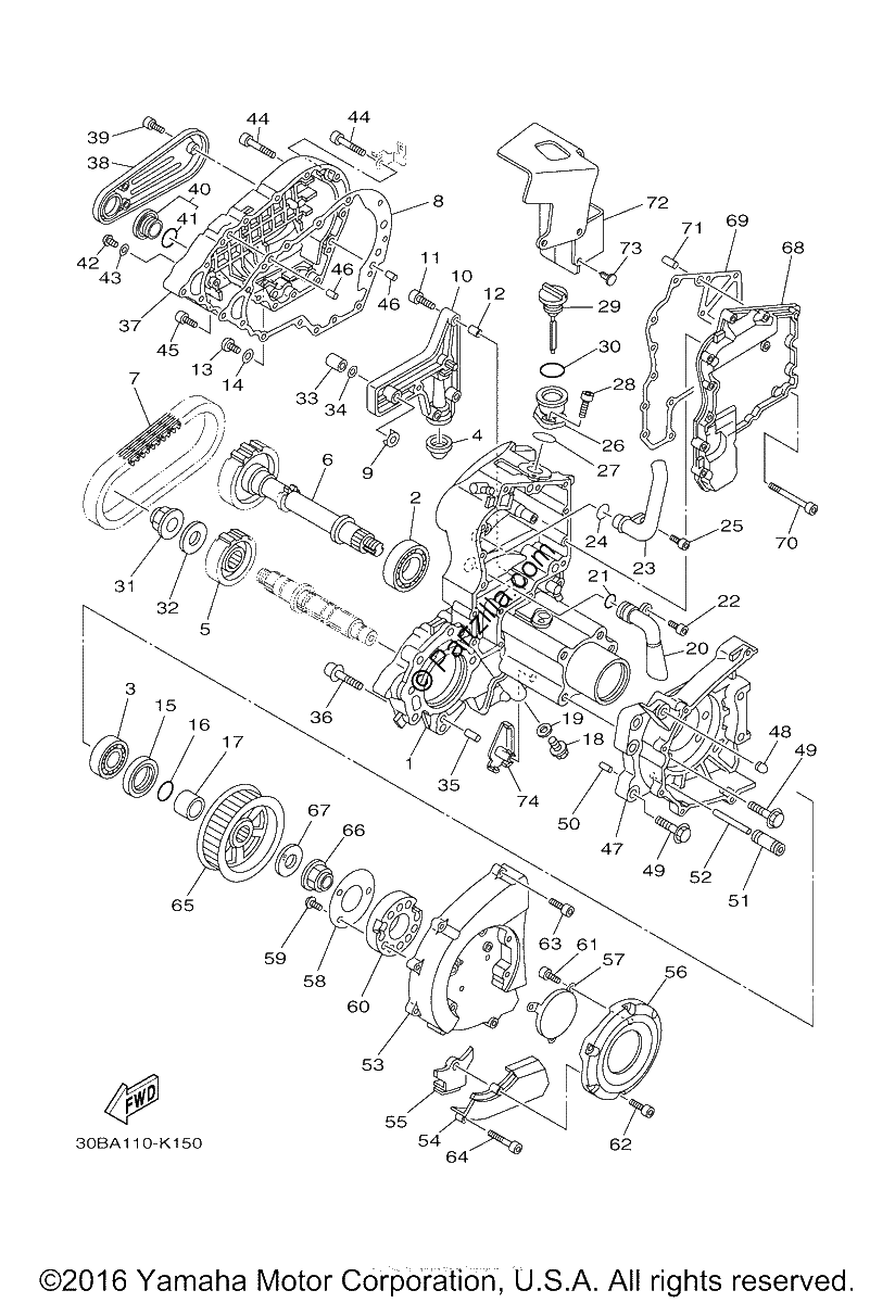 Diagrama de MIDDLE DRIVE GEAR