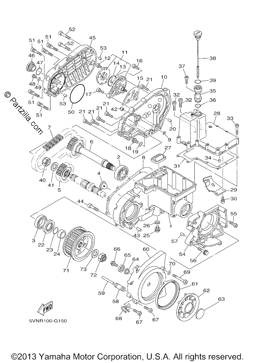 Diagrama de MIDDLE DRIVE GEAR