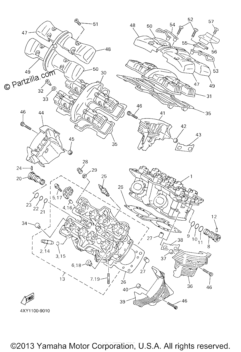 Diagrama de CYLINDER HEAD