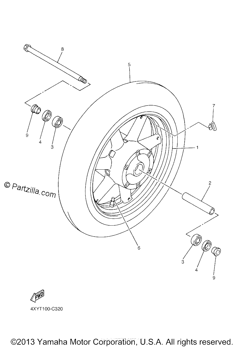 Diagrama de FRONT WHEEL