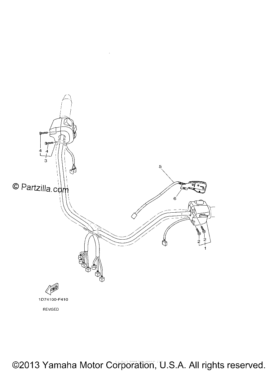 Diagrama de HANDLE SWITCH LEVER