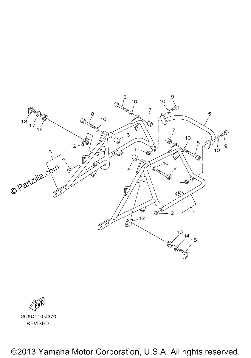 Diagrama de SADDLEBAG MOUNTING