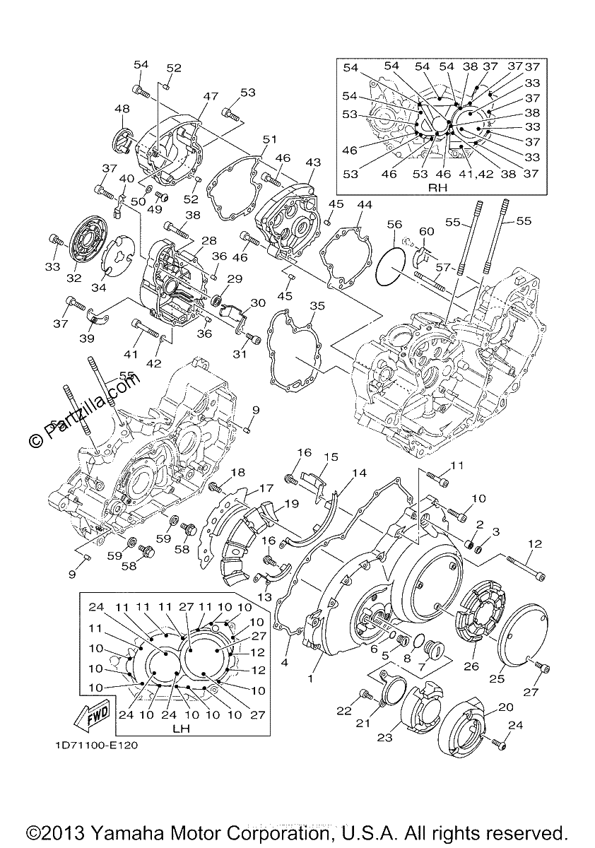 Diagrama de CRANKCASE COVER 1