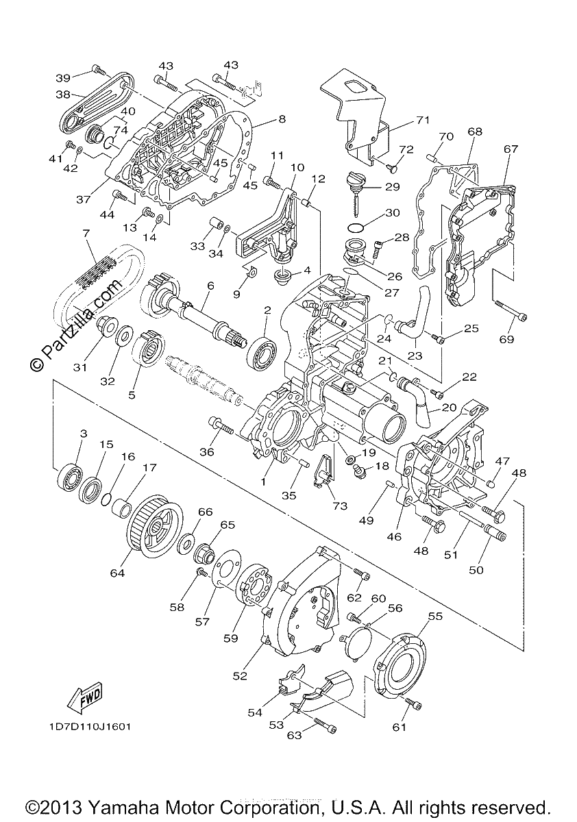 Diagrama de MIDDLE DRIVE GEAR
