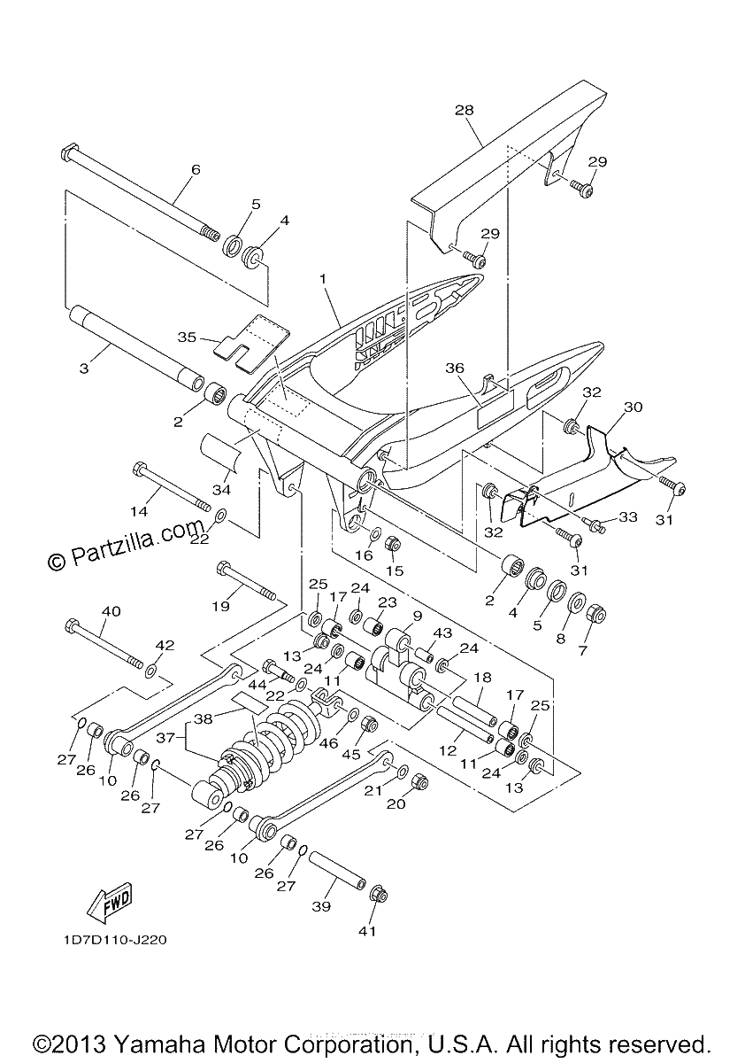 Diagrama de REAR ARM SUSPENSION