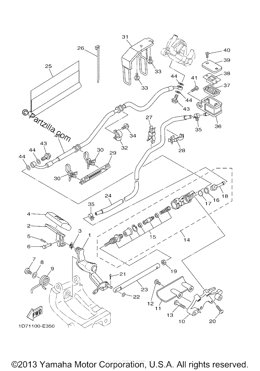 Diagrama de REAR MASTER CYLINDER