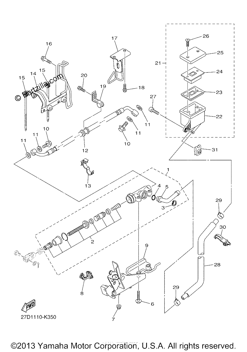 Diagrama de REAR MASTER CYLINDER