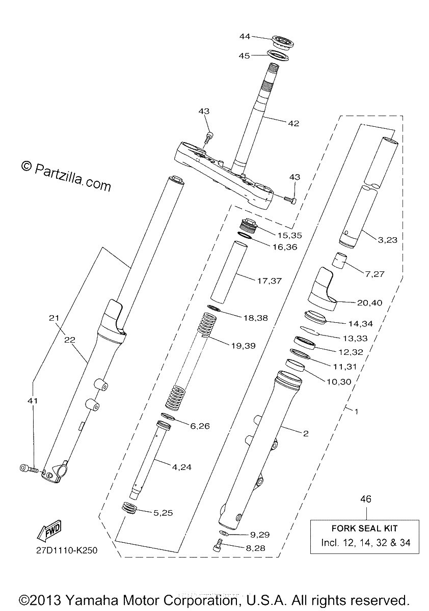 Diagrama de FRONT FORK