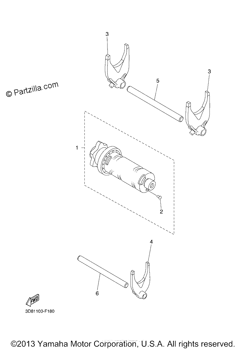 Diagrama de SHIFT CAM FORK