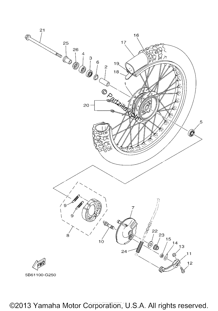 Diagrama de FRONT WHEEL