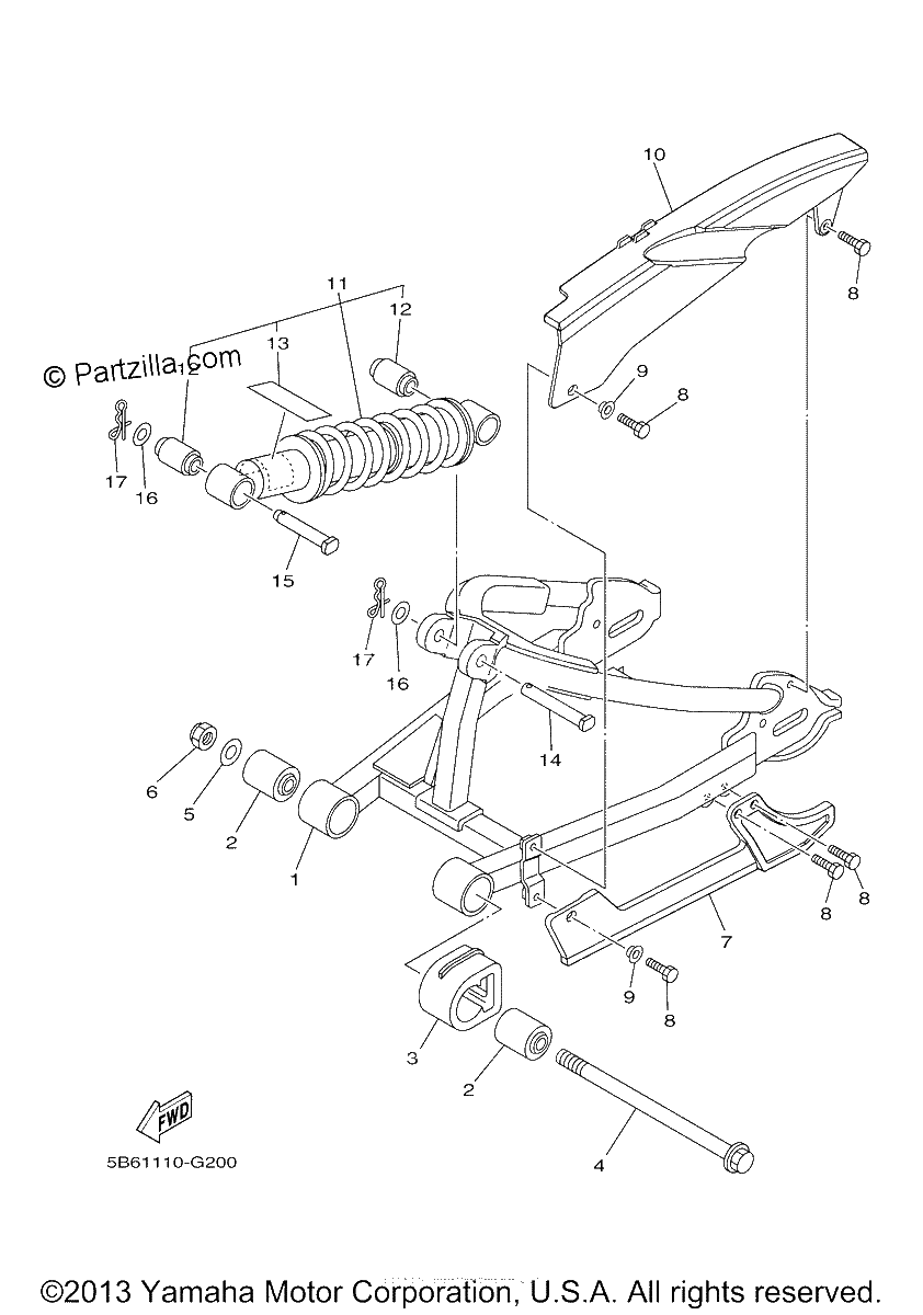 Diagrama de REAR ARM SUSPENSION