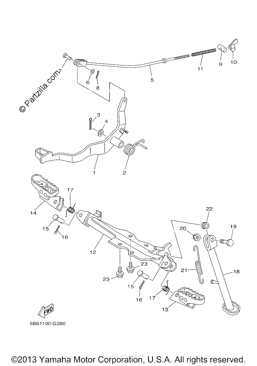 Diagrama de STAND FOOTREST