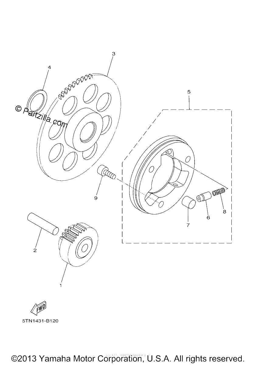 Diagrama de STARTER CLUTCH