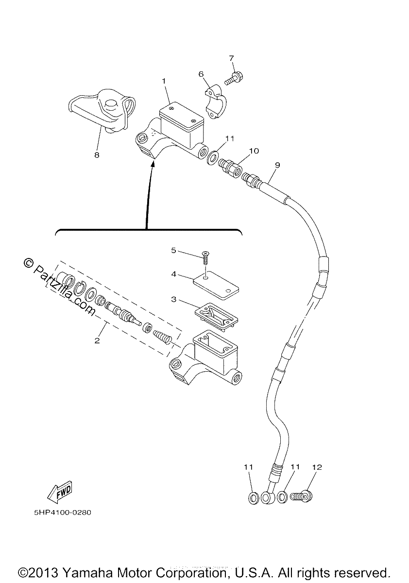 Diagrama de FRONT MASTER CYLINDER
