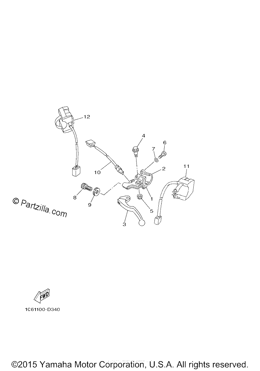 Diagrama de HANDLE SWITCH LEVER