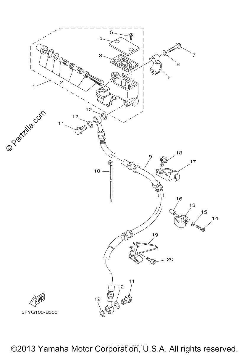 Diagrama de FRONT MASTER CYLINDER