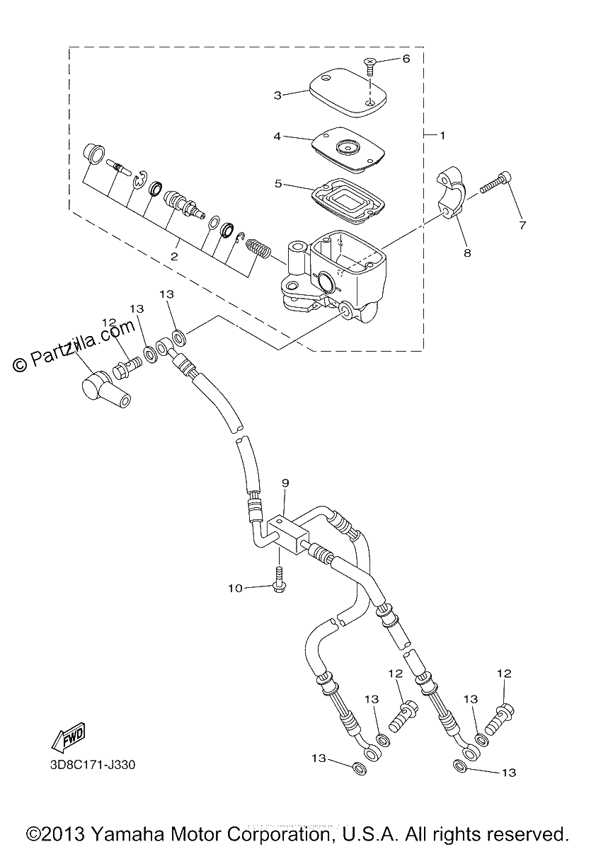 Diagrama de FRONT MASTER CYLINDER