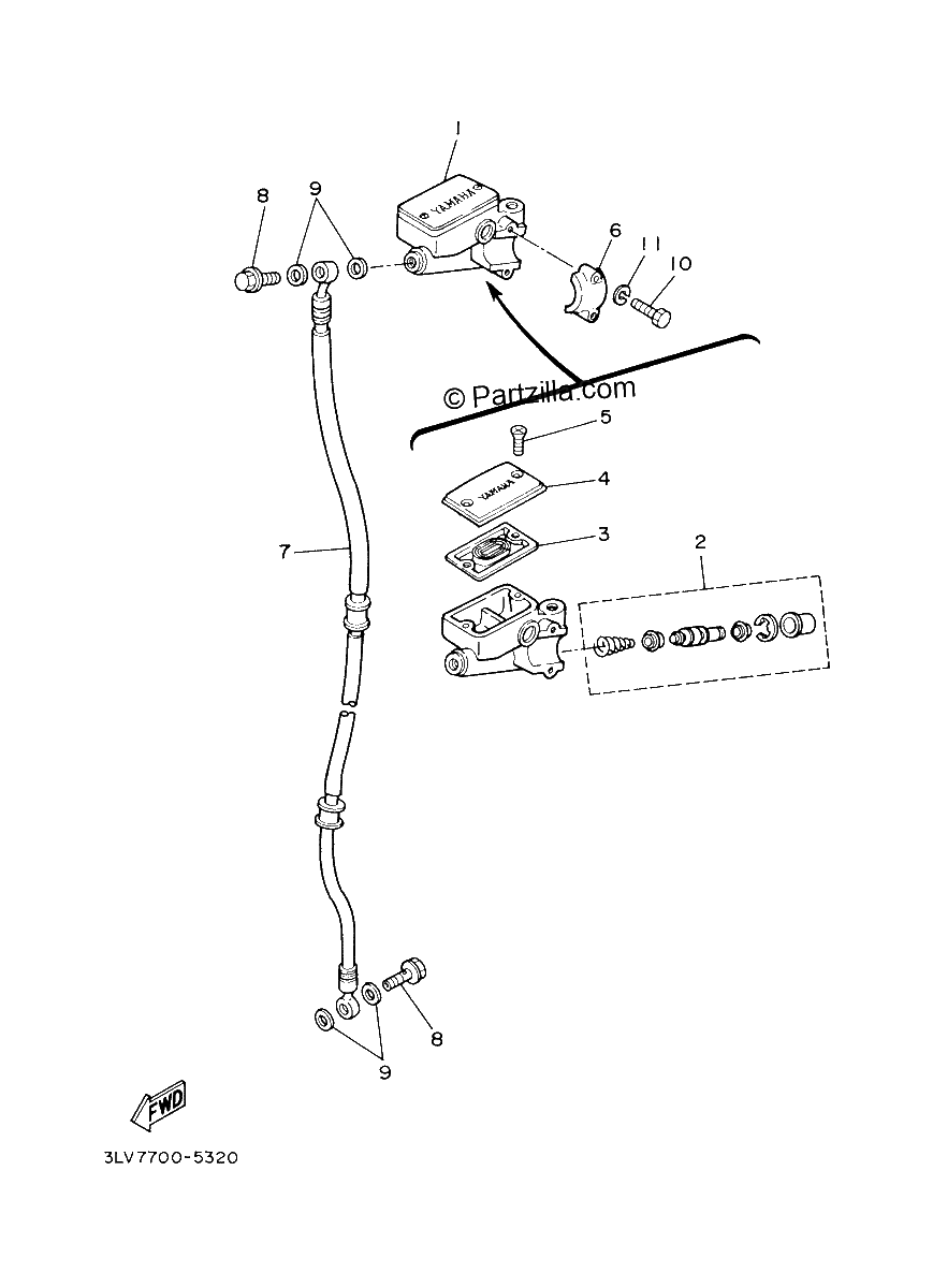 Diagrama de FRONT MASTER CYLINDER