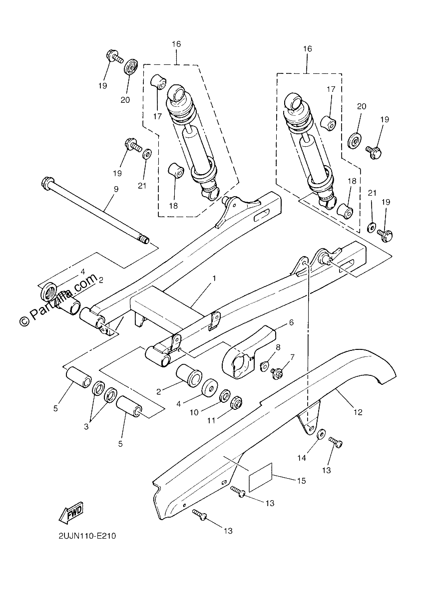 Diagrama de REAR ARM SUSPENSION