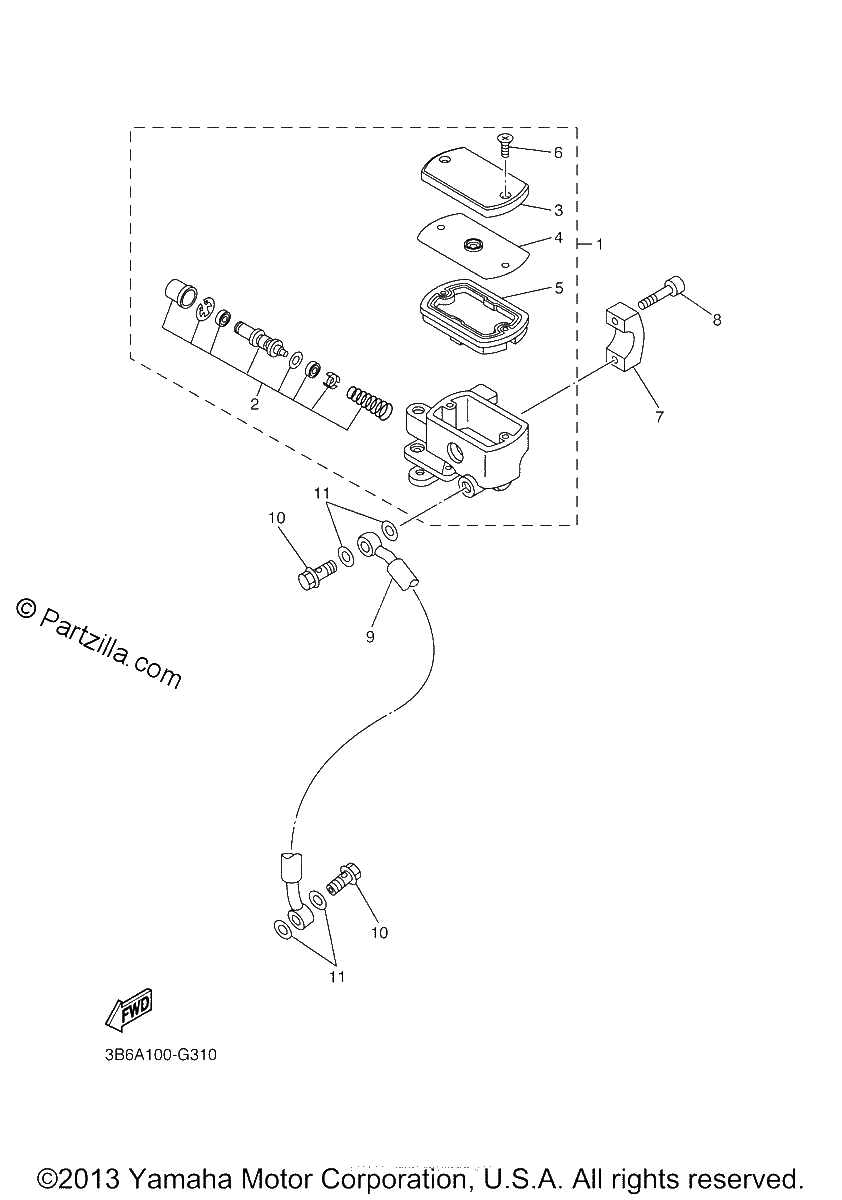 Diagrama de FRONT MASTER CYLINDER