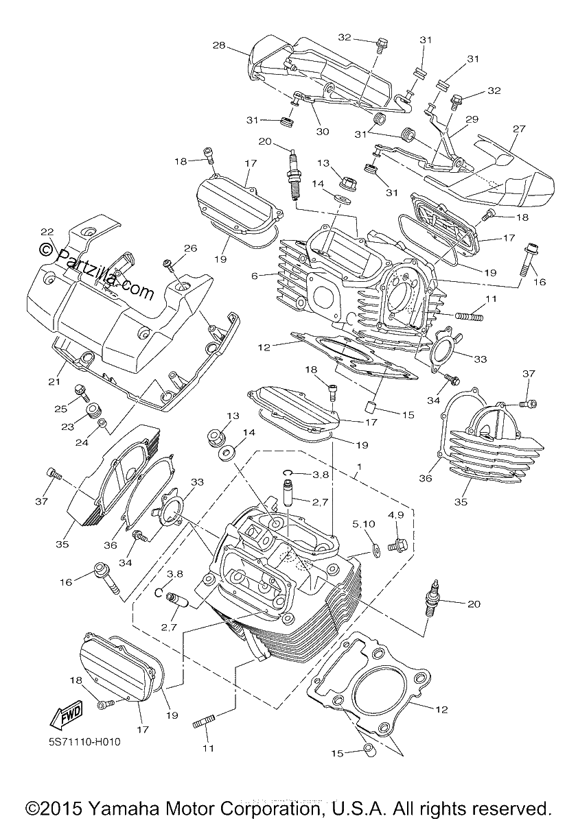 Diagrama de CYLINDER HEAD