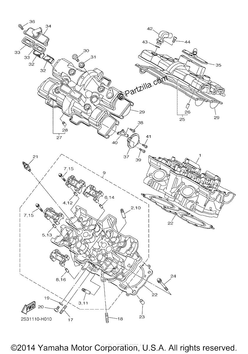 Diagrama de CYLINDER HEAD