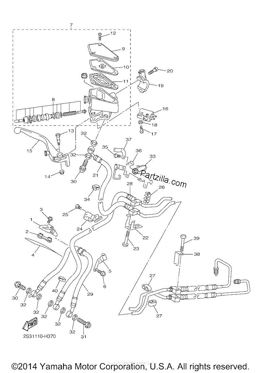 Diagrama de FRONT MASTER CYLINDER