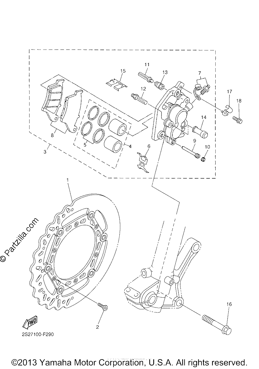 Diagrama de FRONT BRAKE CALIPER