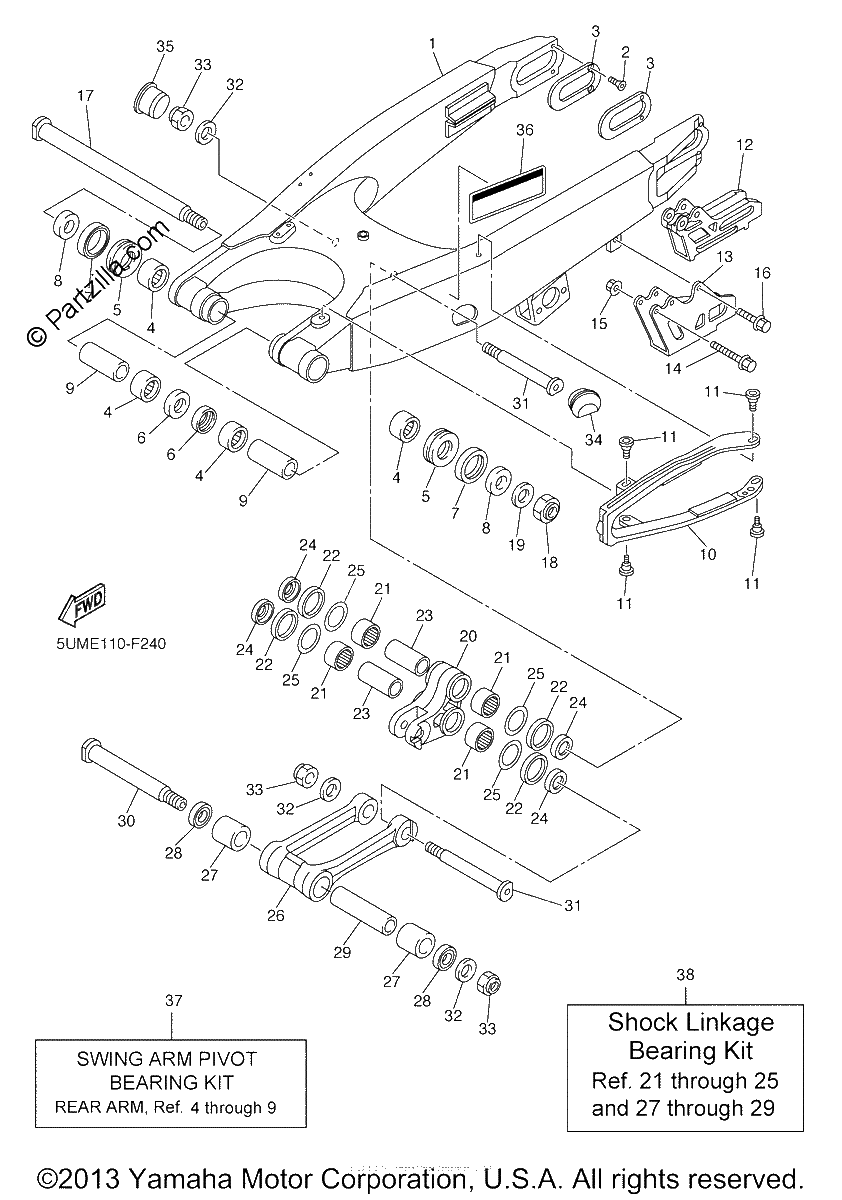 Diagrama de REAR ARM