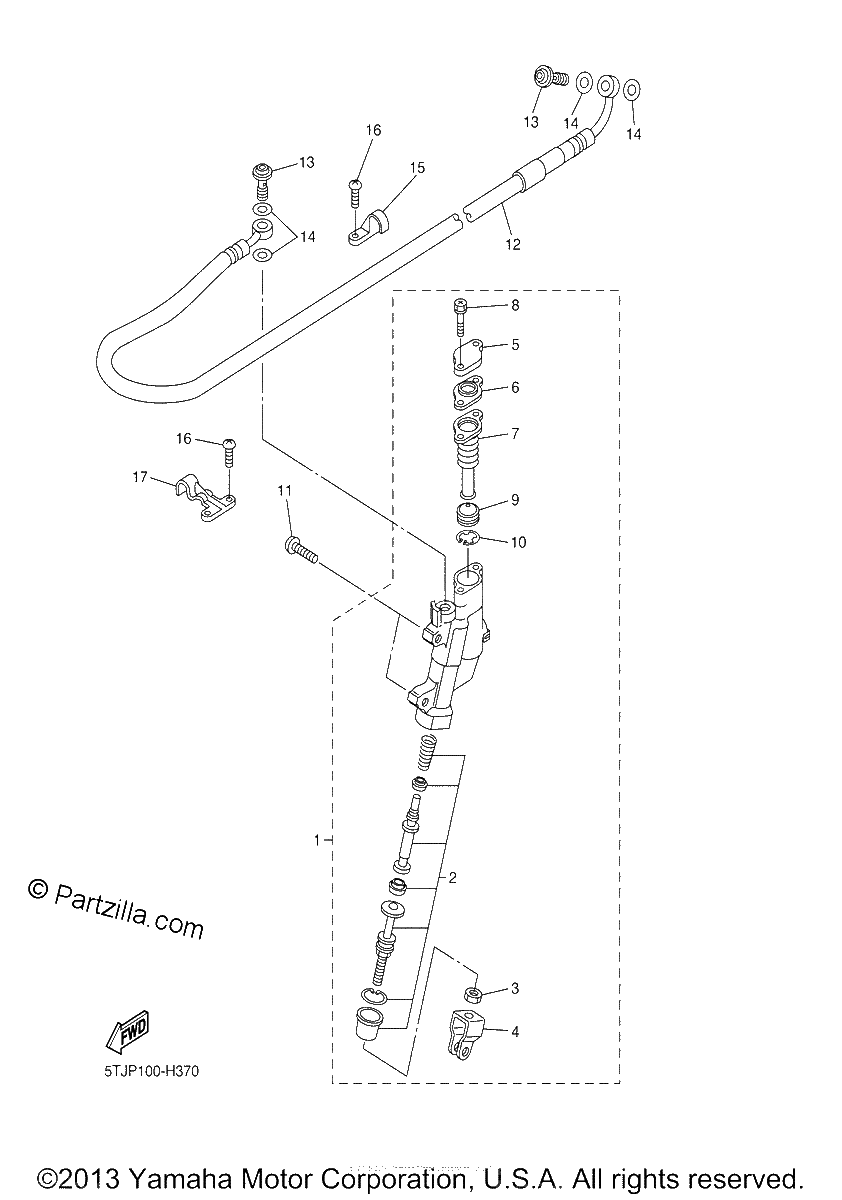 Diagrama de REAR MASTER CYLINDER
