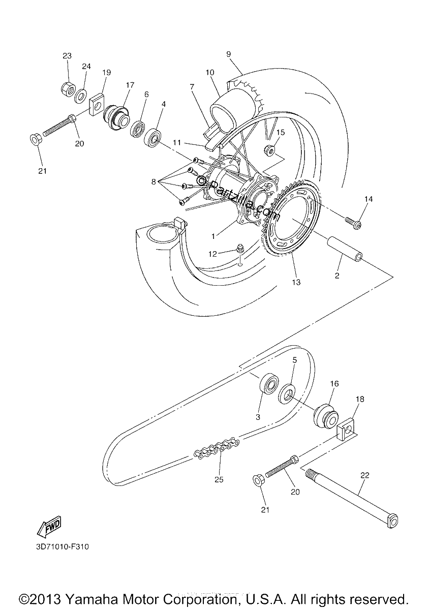 Diagrama de REAR WHEEL