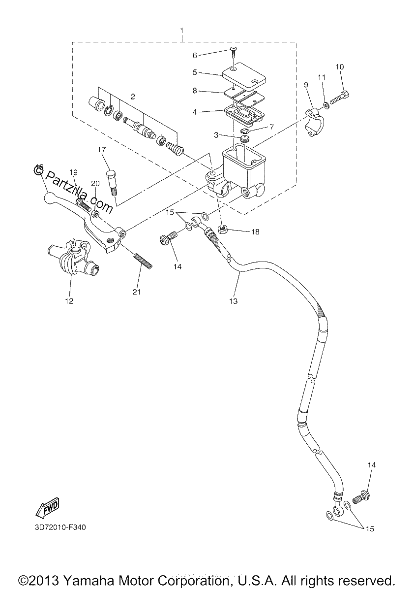 Diagrama de FRONT MASTER CYLINDER