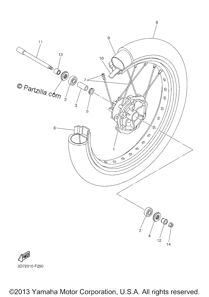 Diagrama de FRONT WHEEL