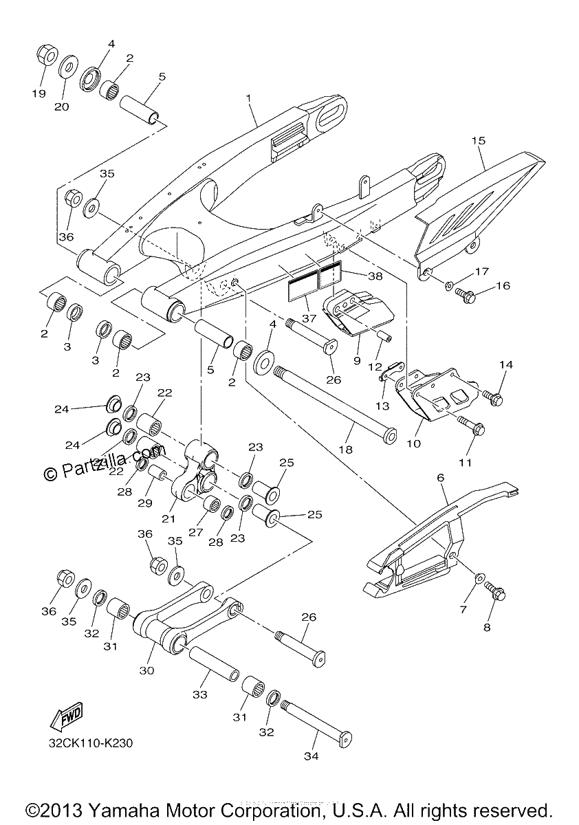 Diagrama de REAR ARM
