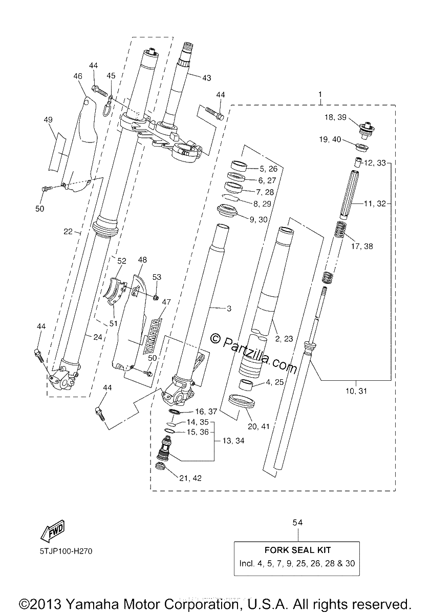 Diagrama de FRONT FORK