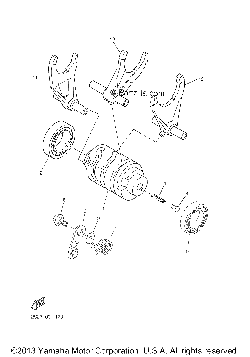 Diagrama de SHIFT CAM FORK