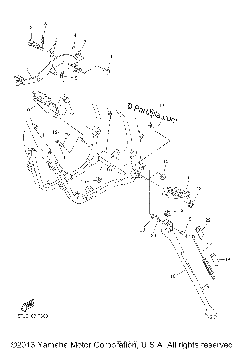 Diagrama de STAND FOOTREST