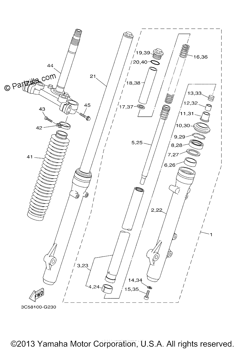 Diagrama de FRONT FORK
