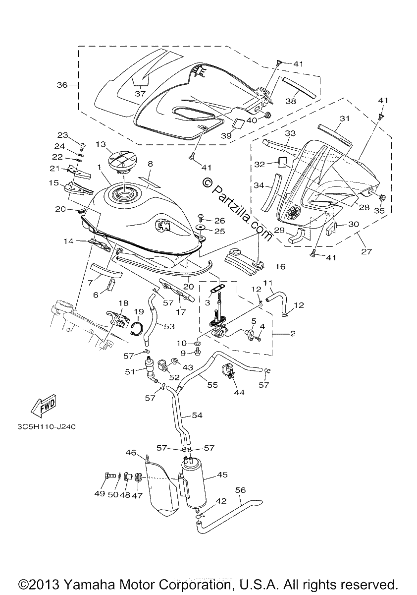 Diagrama de FUEL TANK
