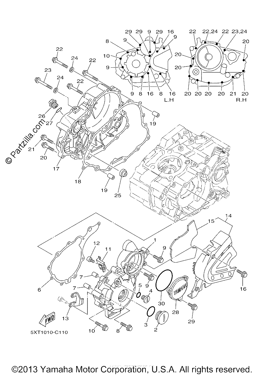 Diagrama de CRANKCASE COVER 1