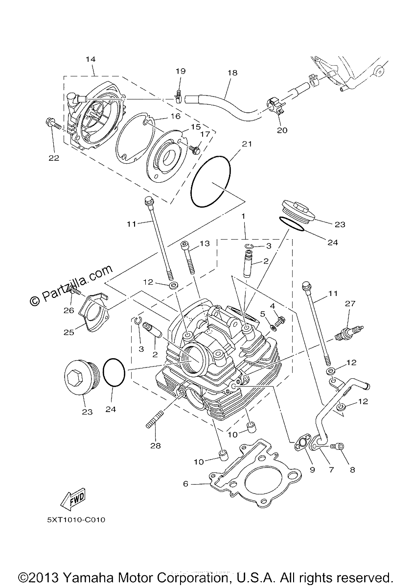 Diagrama de CYLINDER HEAD