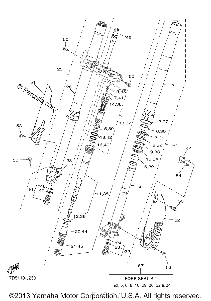 Diagrama de FRONT FORK