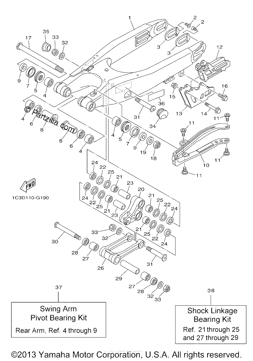 Diagrama de REAR ARM