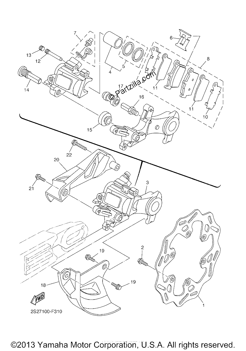 Diagrama de REAR BRAKE CALIPER