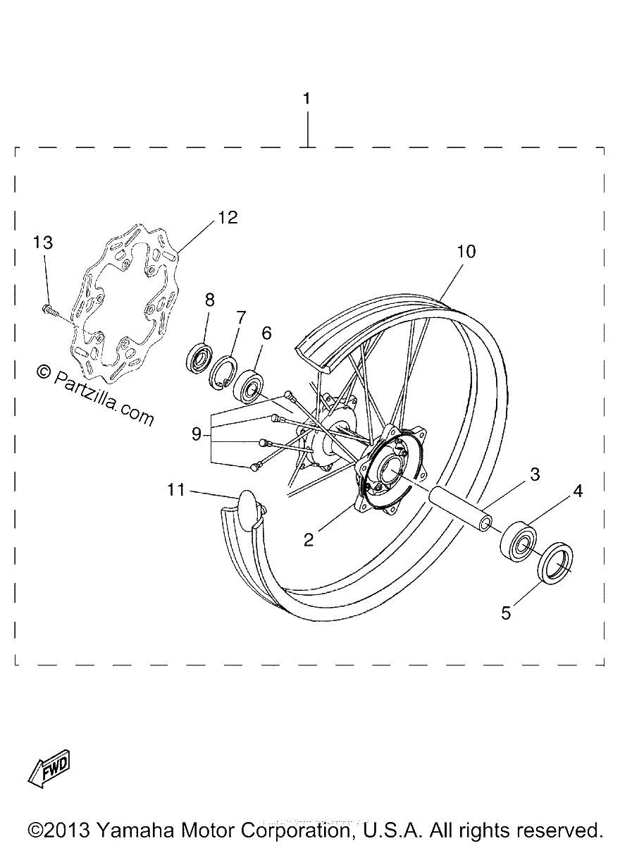 Diagrama de REAR WHEEL KIT