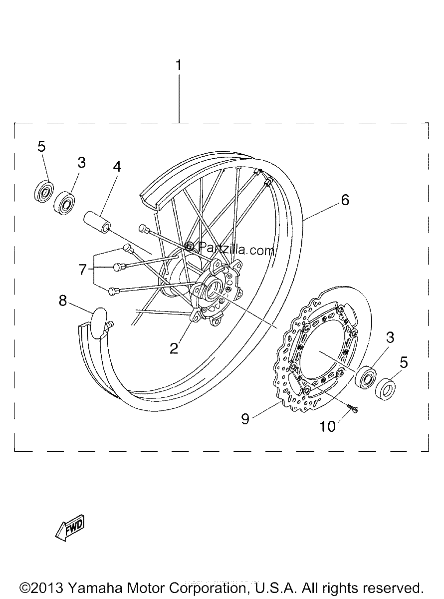 Diagrama de FRONT WHEEL KIT