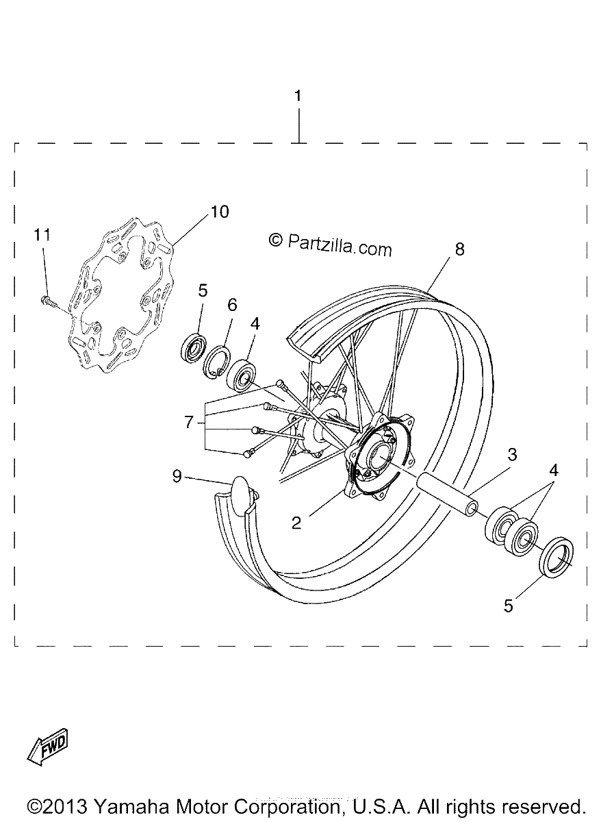 Diagrama de REAR WHEEL KIT
