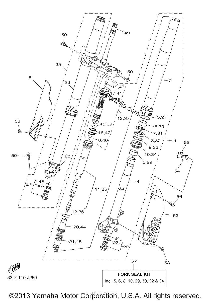 Diagrama de FRONT FORK